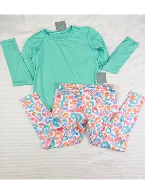 Honesty Girls Activewear Set Large ( 12 - 14 )  Athletic Leggings Sports Top
